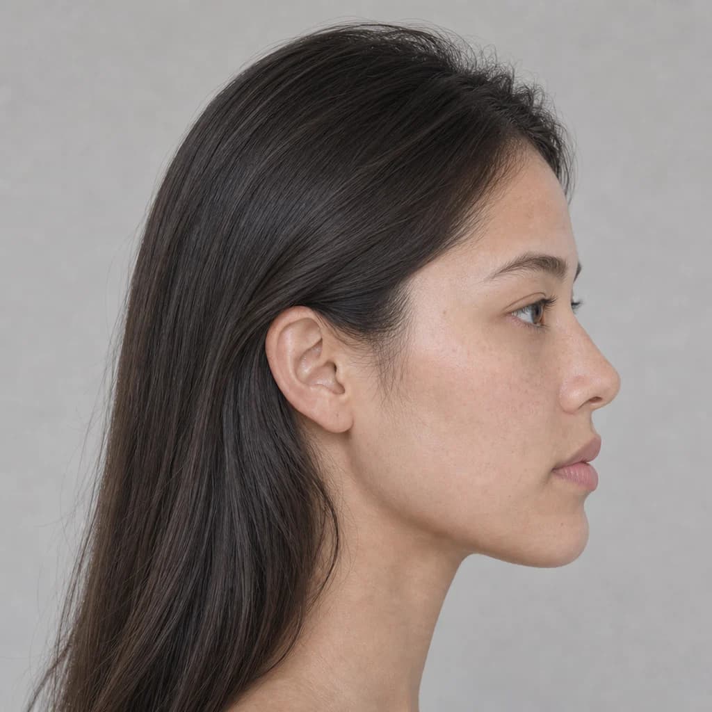 Profile portrait showing the same Soft Summer coloring.