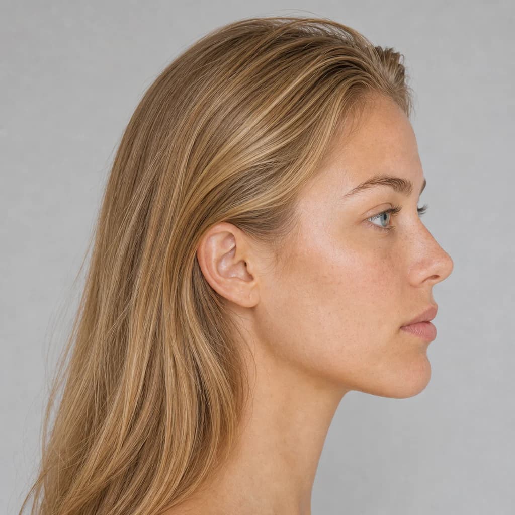 Profile portrait showing the same Light Spring coloring.