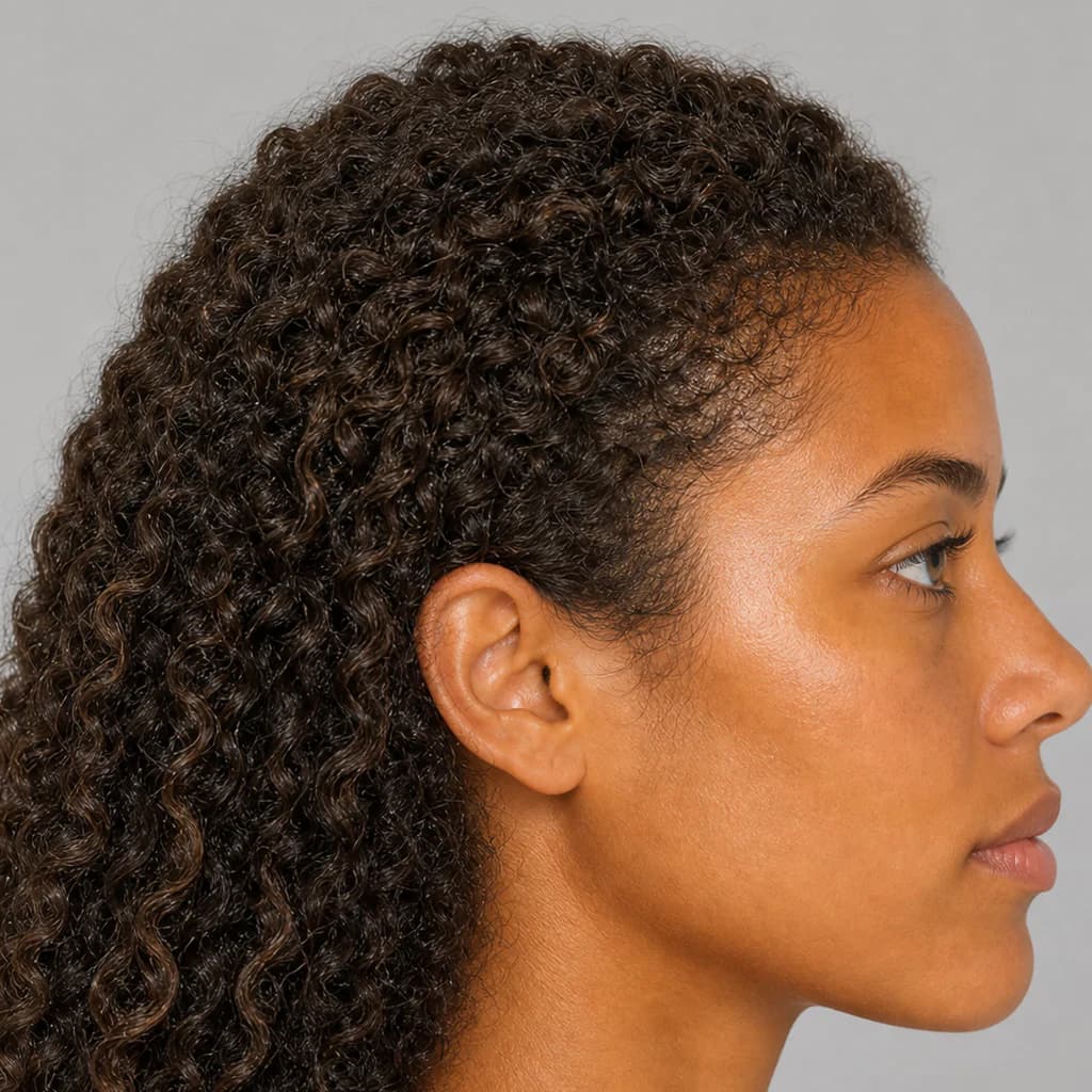 Profile portrait showing the same True Spring coloring.